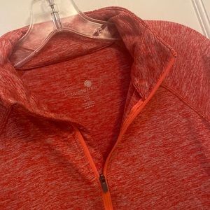 Tangerine Womens Stretch Pullover 1/4 Zip Workout Top Sparkling Purple XL NWT